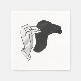 Serviette En Papier Camion Silhouette à la main