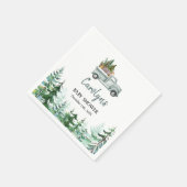Serviette En Papier Camion vert Bois Animaux Papier (Coin)
