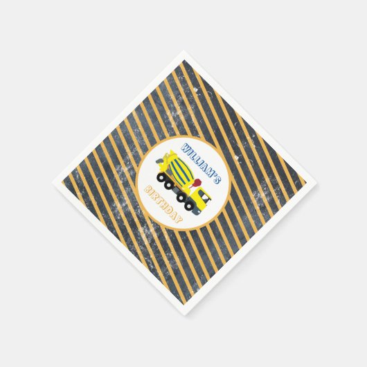 Serviette En Papier Camions de construction Camions de construction de (Coin)