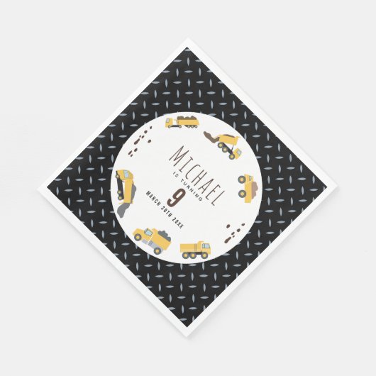 Serviette En Papier Camions de construction Camions de construction Jo (Coin)