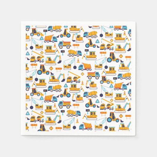 Serviette En Papier Camions de vidange de construction simple (Devant)