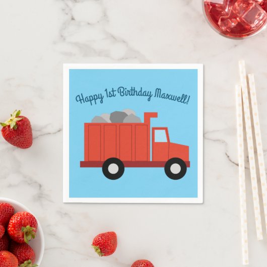 Serviette En Papier Camions fête d'anniversaire (En situation)