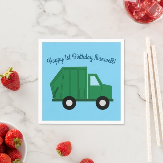 Serviette En Papier Camions fête d'anniversaire (En situation)