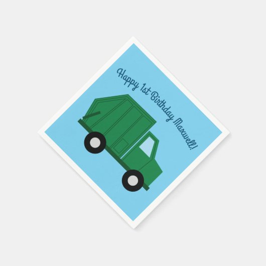 Serviette En Papier Camions fête d'anniversaire (Coin)