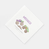 Serviette En Papier Camions pourpres Monster Bash Anniversaire (Coin)