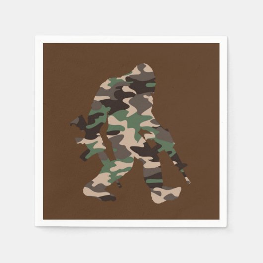 Serviette En Papier Camo Bigfoot Sasquatch (Devant)