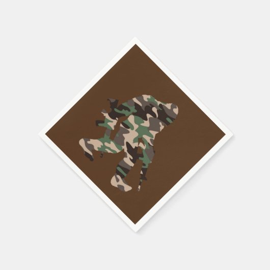 Serviette En Papier Camo Bigfoot Sasquatch (Coin)