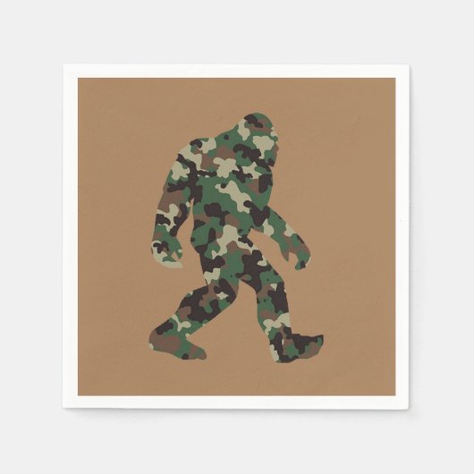 Serviette En Papier Camo Bigfoot Sasquatch (Devant)