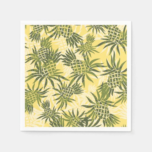 Serviette En Papier Camo d'ananas Hawaiian Tropical (Devant)