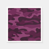 Serviette En Papier Camo de couleur violette tyrienne (Devant)