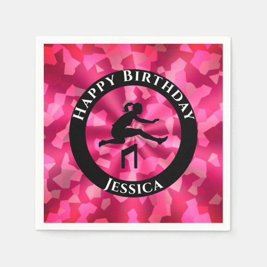 Serviette En Papier Camo Pink Piste et Piste (Devant)