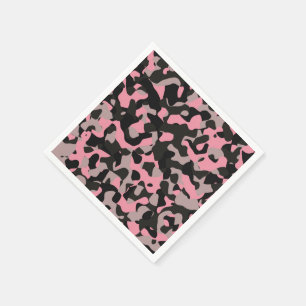 Serviette En Papier Camo rose