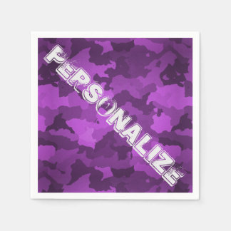 Serviette En Papier Camo violet