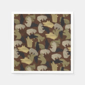 Serviette En Papier Camouflage animal Silhouette Brown (Devant)
