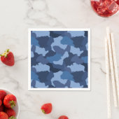 Serviette En Papier Camouflage bleu (En situation)
