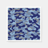 Serviette En Papier Camouflage Bleu (Devant)