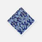 Serviette En Papier Camouflage Bleu (Coin)