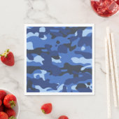 Serviette En Papier Camouflage Bleu Camo Motif de l'armée (En situation)