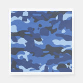 Serviette En Papier Camouflage Bleu Camo Motif de l'armée (Devant)