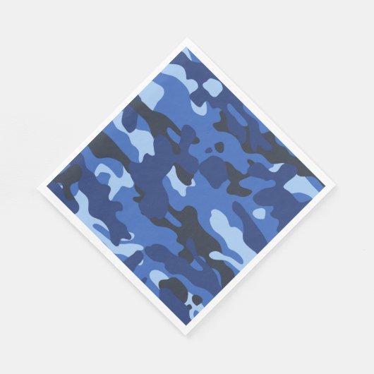 Serviette En Papier Camouflage Bleu Camo Motif de l'armée (Coin)