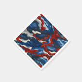 Serviette En Papier camouflage bleu rouge (Coin)