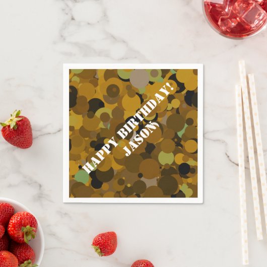 Serviette En Papier Camouflage Brown (En situation)