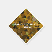 Serviette En Papier Camouflage Brown (Coin)