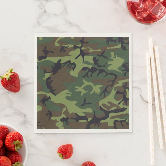 Serviette En Papier Camouflage Brown vert. Camo votre (En situation)