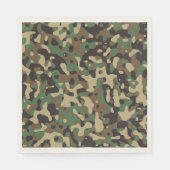 Serviette En Papier Camouflage Brown vert en bois. Camo votre (Devant)