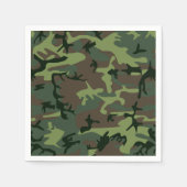 Serviette En Papier Camouflage Camo Green Brown Pattern (Devant)