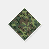 Serviette En Papier Camouflage Camo Green Brown Pattern (Coin)