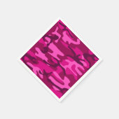 Serviette En Papier Camouflage Camouflage Fuchsia rose chaud Motif (Coin)