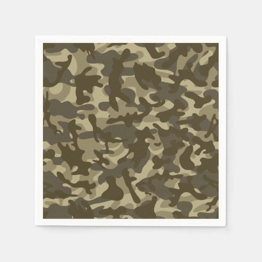 Serviette En Papier Camouflage central (Devant)