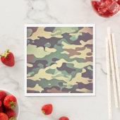 Serviette En Papier Camouflage classique en bois (En situation)