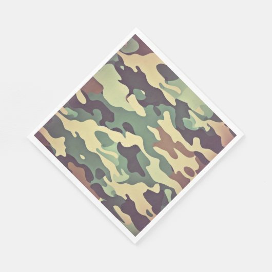 Serviette En Papier Camouflage classique en bois (Coin)