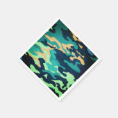 Serviette En Papier Camouflage Cocktail Napkin (Coin)