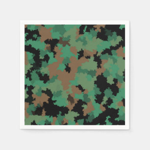Serviette En Papier Camouflage de la jungle verte de l'armée Design Mo