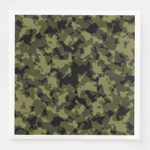 Serviette En Papier Camouflage de style militaire