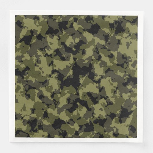 Serviette En Papier Camouflage de style militaire (Devant)