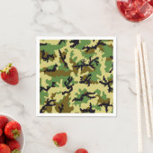 Serviette En Papier Camouflage des bois (En situation)