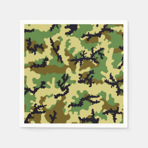 Serviette En Papier Camouflage des bois