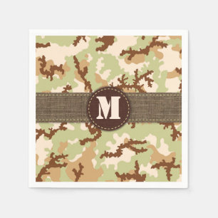 Serviette En Papier Camouflage du désert