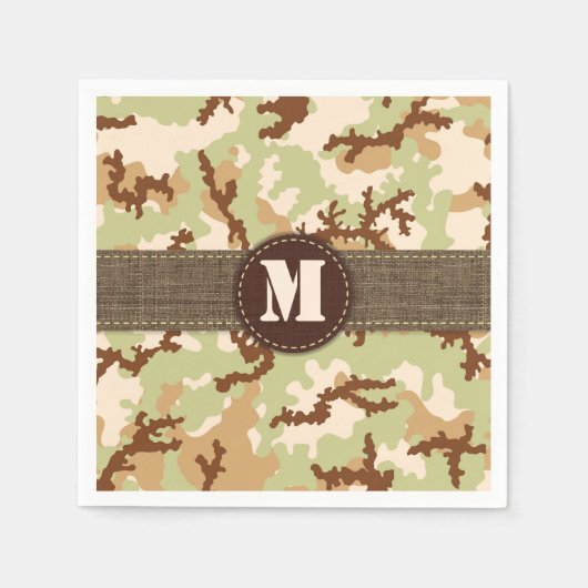 Serviette En Papier Camouflage du désert (Devant)