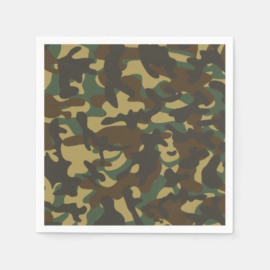 Serviette En Papier Camouflage forestier (Devant)