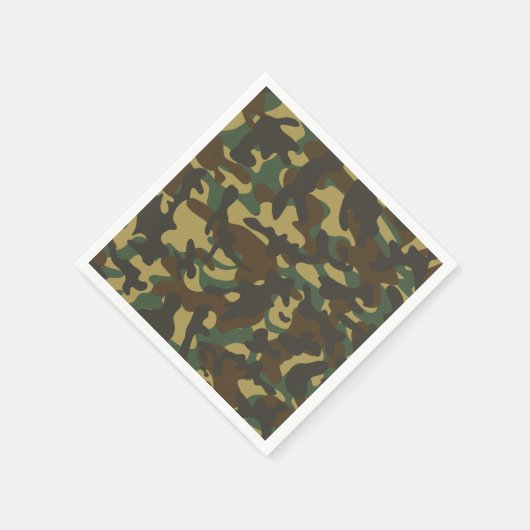 Serviette En Papier Camouflage forestier (Coin)
