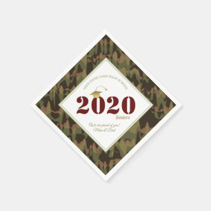 Serviette En Papier Camouflage forestier personnalisé Motif électrique