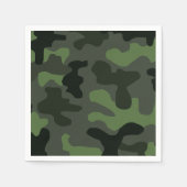 Serviette En Papier camouflage gris vert foncé no.14 imprimer (Devant)