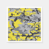 Serviette En Papier Camouflage jaune et gris, Militaire, Armée (Devant)
