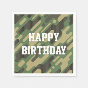 Serviette En Papier Camouflage militaire numérique