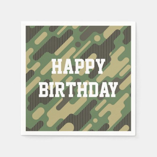Serviette En Papier Camouflage militaire numérique (Devant)